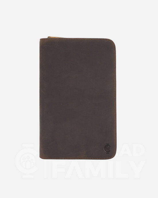 Brown leather multi-passport holder