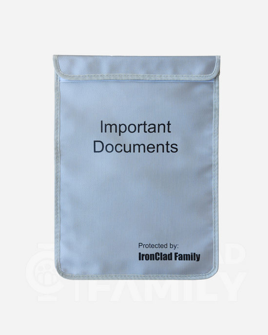 Important documents stored in the Fireproof Water-Resistant Document Bag