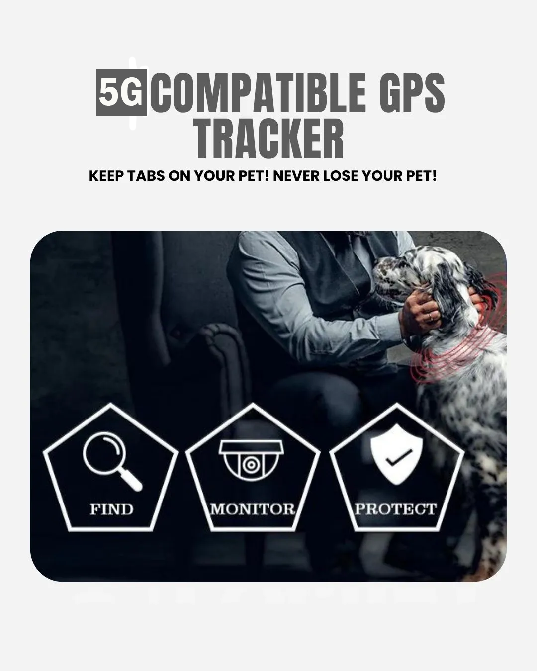 5G-enabled GPS tracking device for dogs
