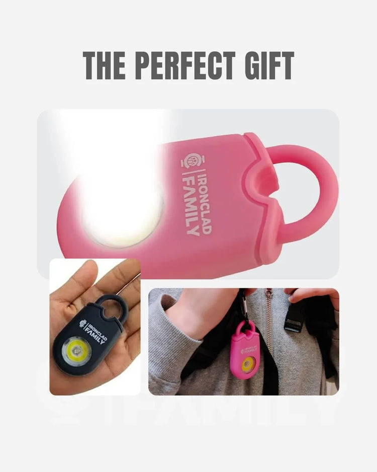Pink personal alarm keychain - an excellent gift choice