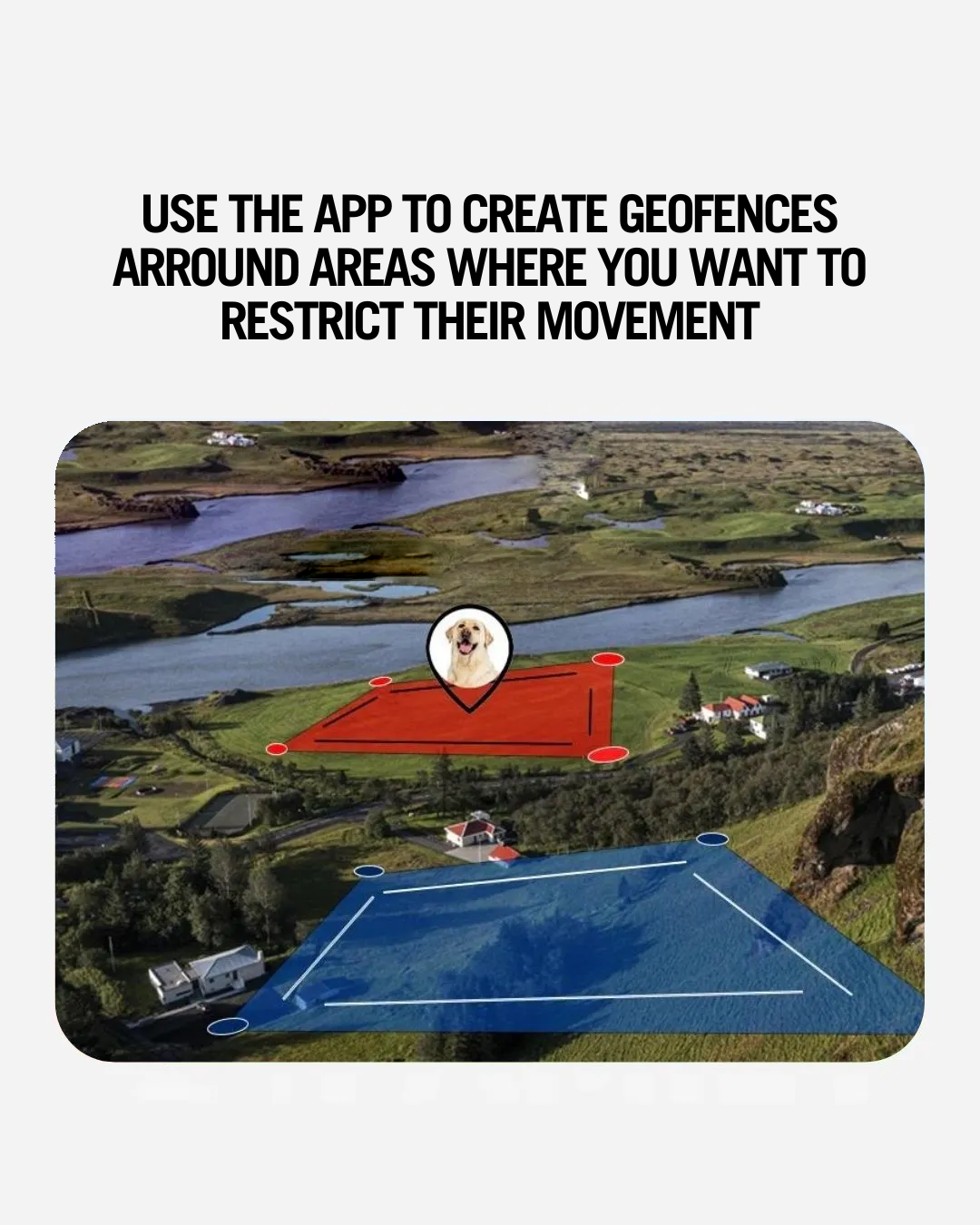 App feature for setting up geofenced areas
