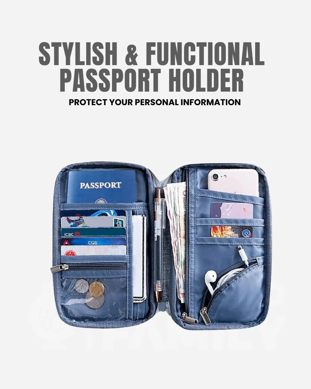 Travel with peace of mind with our Anti-Theft RFID Blocking Passport Holder, designed to keep your personal information and property safe from wireless identity theft risks.