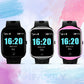 Three different colored GPS smart watches for teens and adults