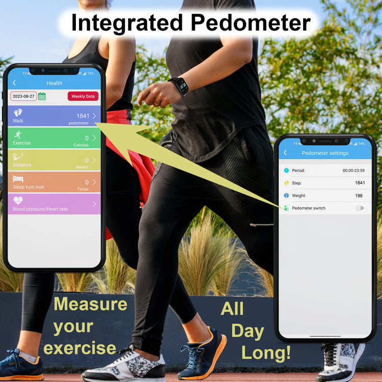 An individual jogging with the GPS smart watchwith pedometer