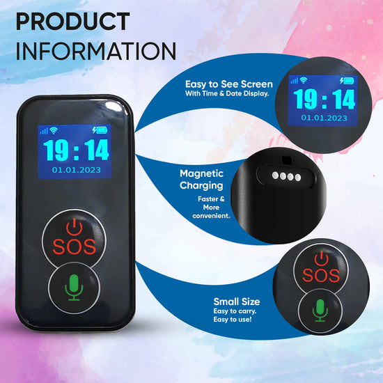 Product information details for the GPS tracker smartwatch