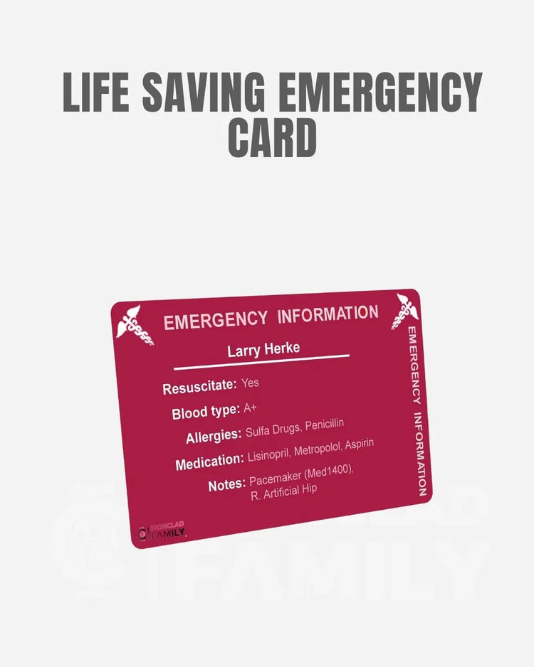 emergency wallet card