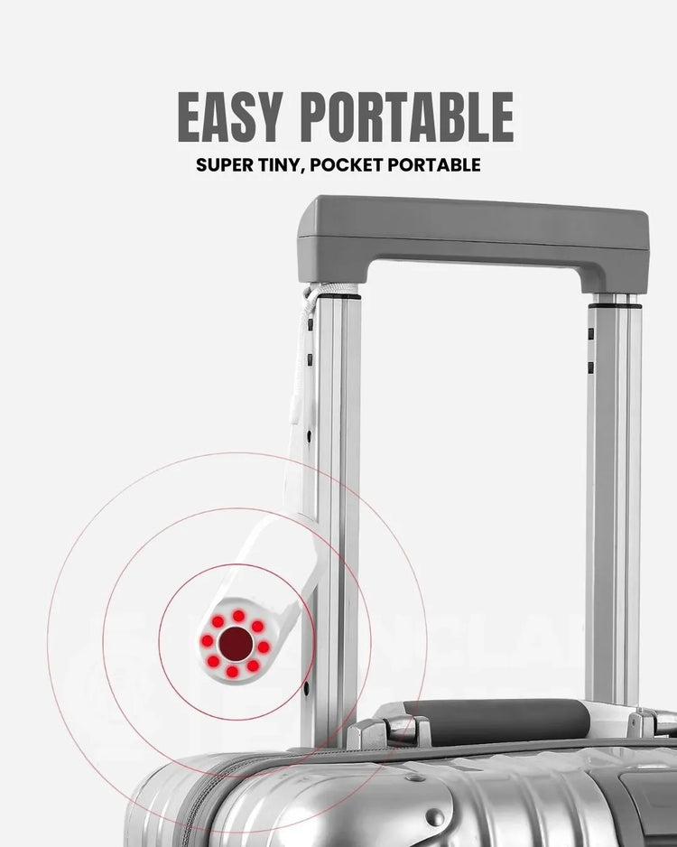 Suitcase indicating the portability of the hidden camera detection pendant