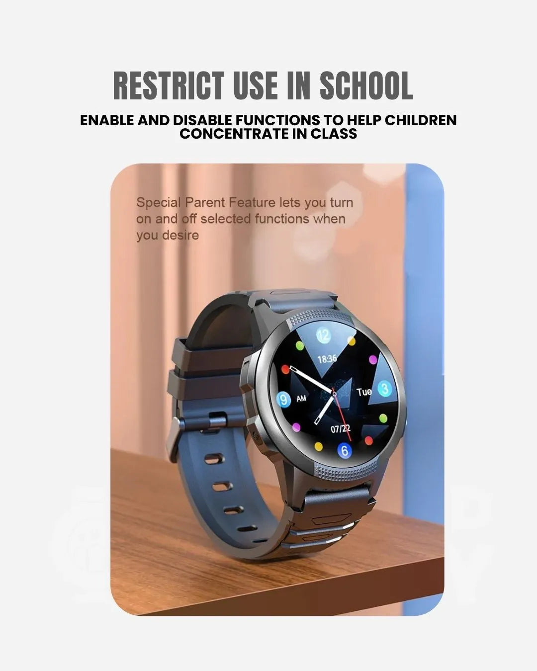 Close-up view of the Kids Smart Watch GPS Tracker