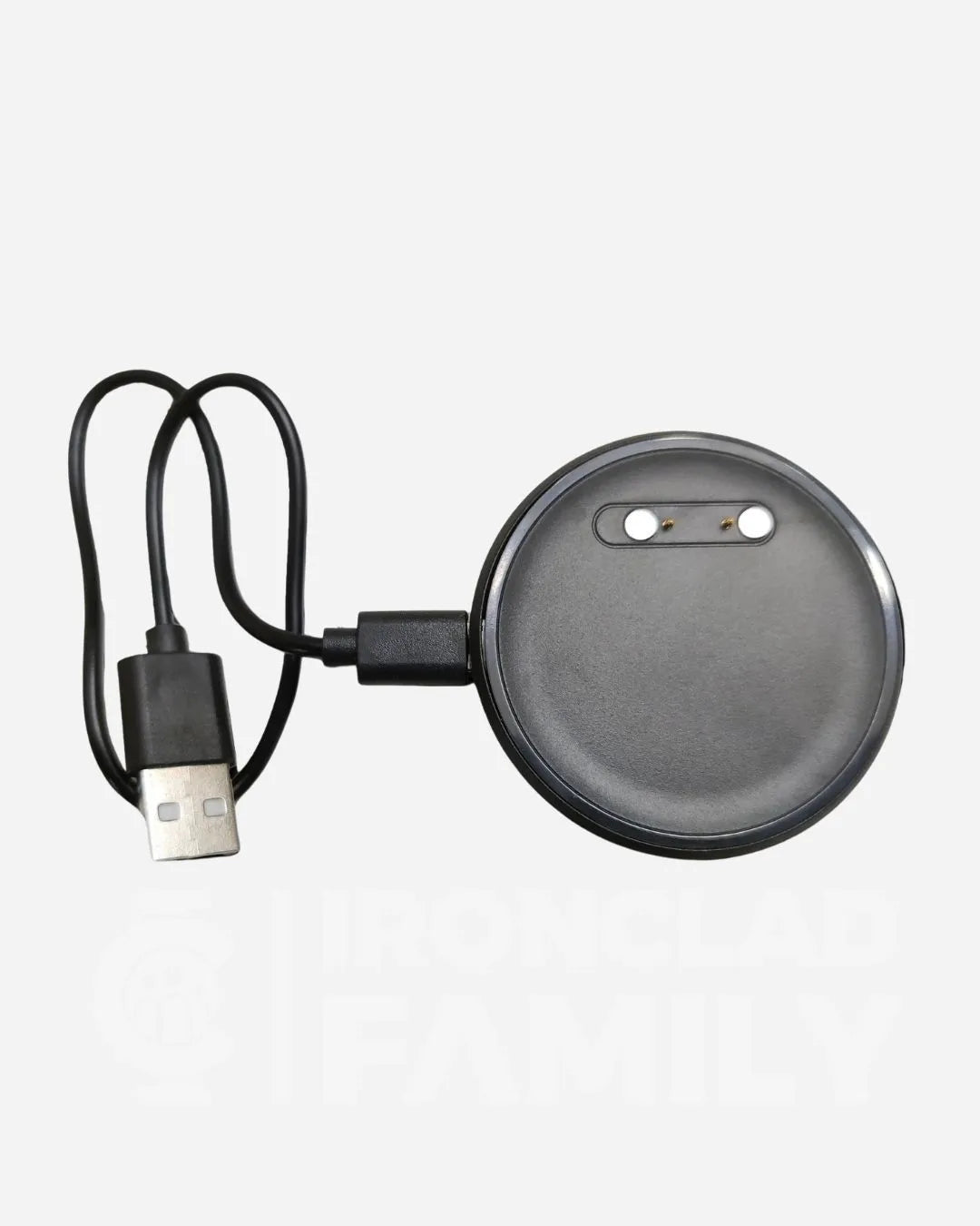Black USB charger and cord for GPS tracker