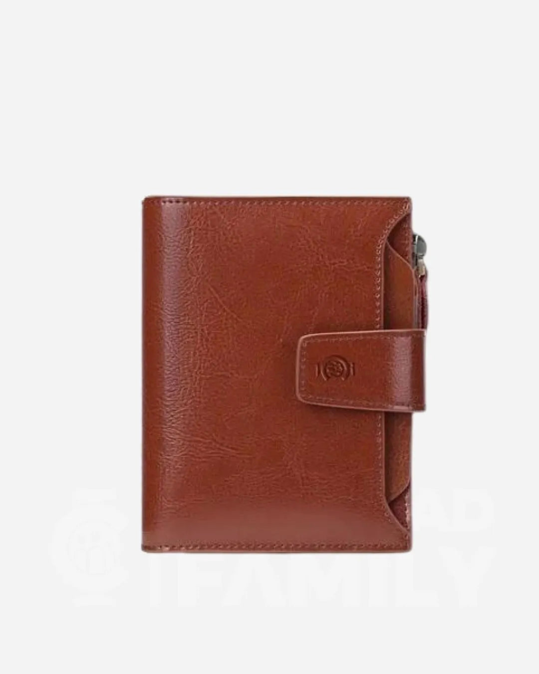 Brown RFID Shielded Leather Compact Wallet with card holder
