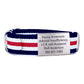 Fabric medical ID bracelet with customized stainless steel tag
